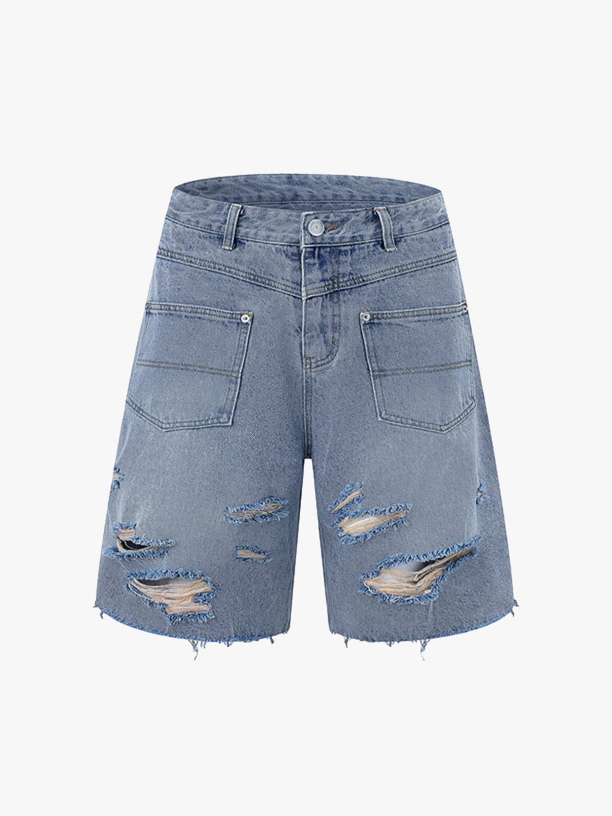 Revelse™ Men's Ripped Distressed Denim Jacket and Pants Set