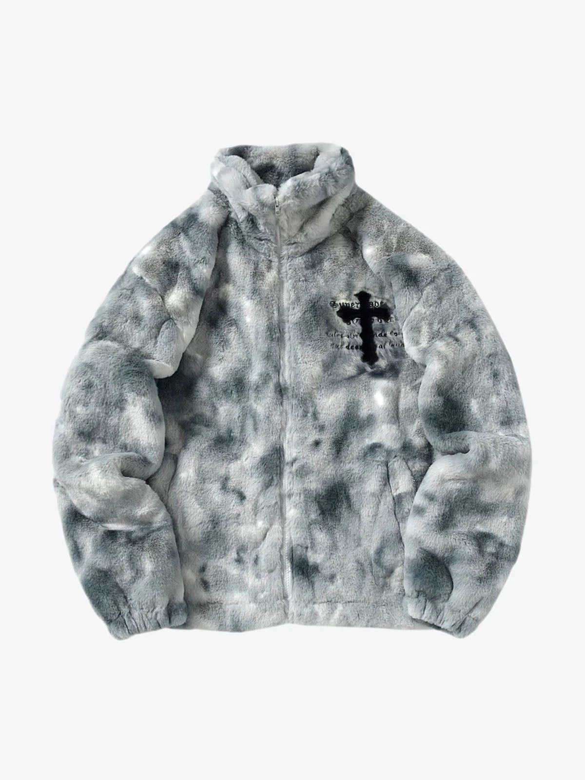 Revelse™ Heavy-Duty Faux Lambswool Tie-Dye Urban Jacket