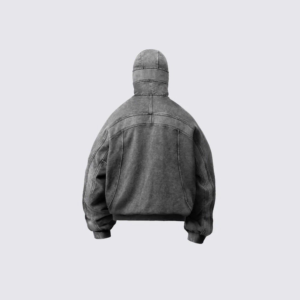 Oversized zip hoodie styled as a casual everyday streetwear layer