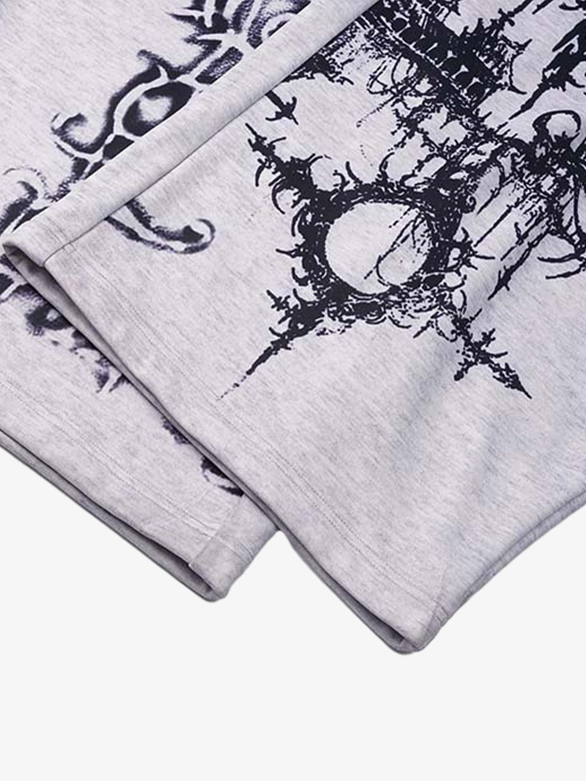 Wide-leg graphic sweatpants styled for a comfortable casual outfit