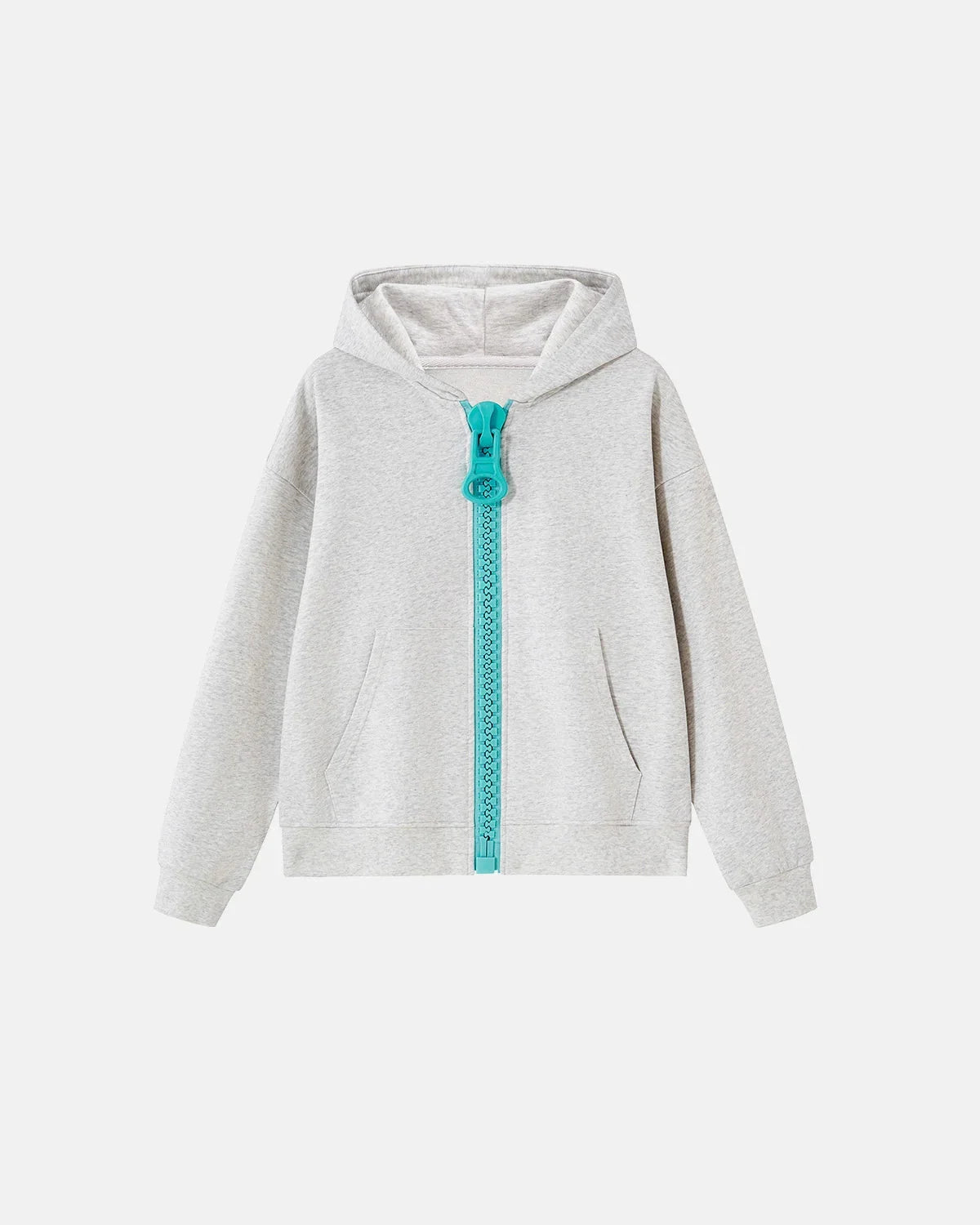 Contrast Chunky Zip-Up Hoodie