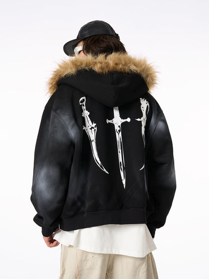 Revelse™ Graphic Print Hooded Jacket for Men
