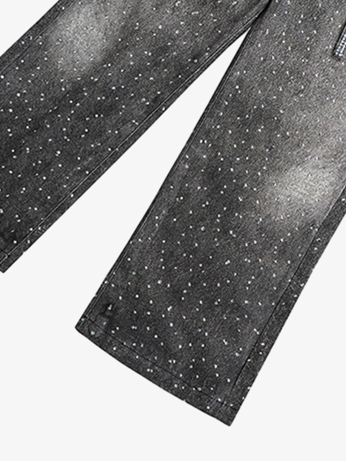 Revelse™ Distressed Denim Jeans with Diamond Belt Decor Detail