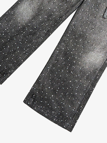 Revelse™ Distressed Denim Jeans with Diamond Belt Decor Detail