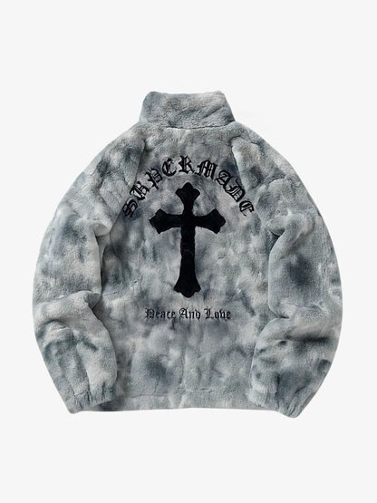 Revelse™ Heavy-Duty Faux Lambswool Tie-Dye Urban Jacket