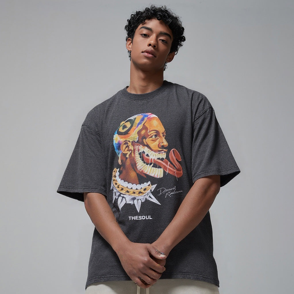 Revelse™ Dennis Rodman Hip Hop Trend Tee Men's Cool Fashion Oversized T-shirt