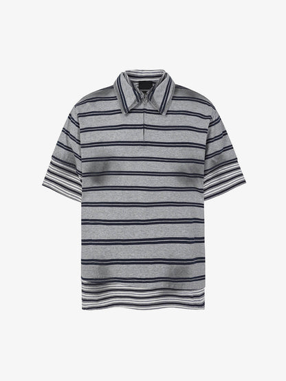 Revelse™ Striped Cotton Blend Half-Zip Pullover Sweater