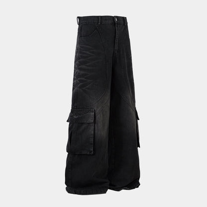 Revelse™ Distressed Washed Multi-Pocket Denim Jeans