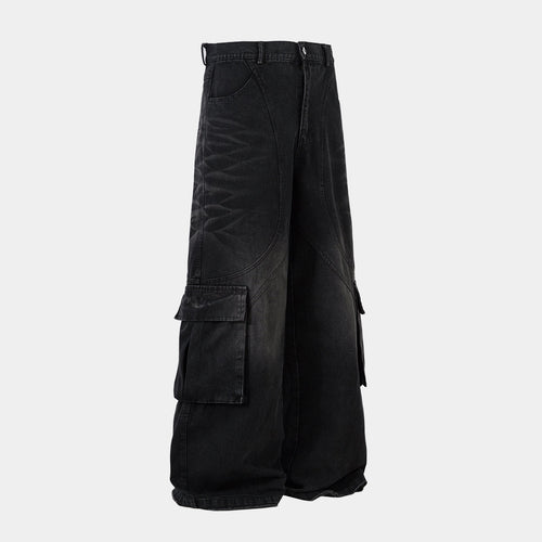 Revelse™ Distressed Washed Multi-Pocket Denim Jeans
