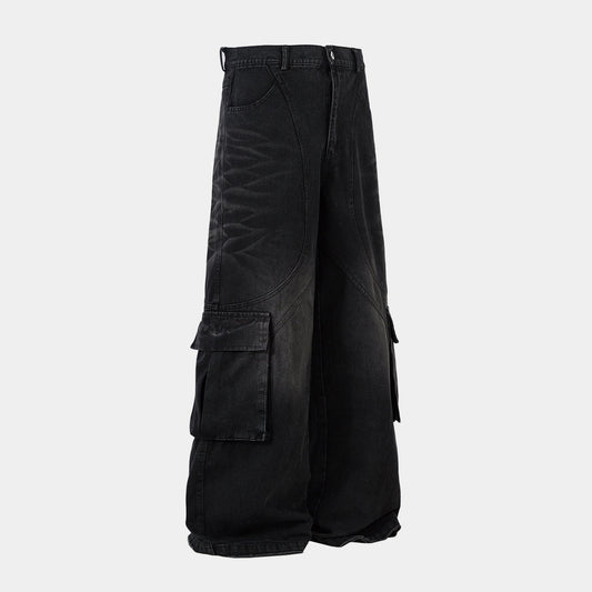 Revelse™ Distressed Washed Multi-Pocket Denim Jeans
