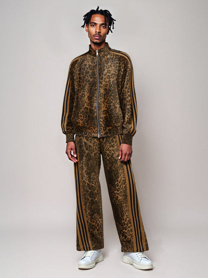 Revelse™ Cheetah Print Suede French Terry Tracksuit