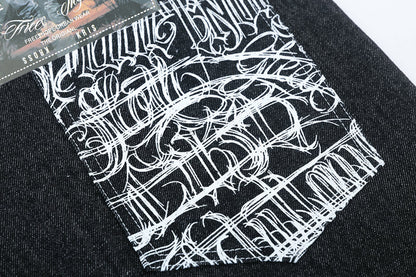 Revelse™ Men’s Graffiti Print Denim Shorts Hip-Hop Streetwear