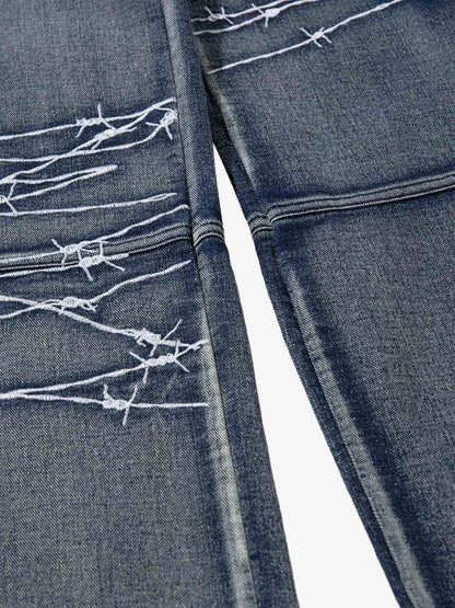 Revelse™ Embroidered Hip-Hop Street Style Jeans