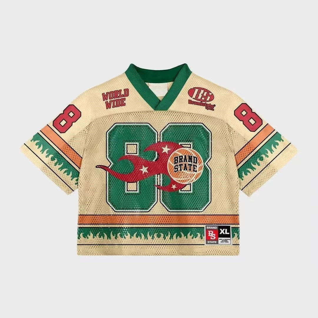 Revelse™ Unisex Mesh Football Jersey with Graphic Print