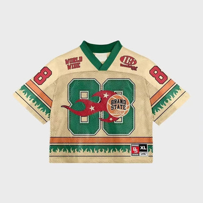 Revelse™ Unisex Mesh Football Jersey with Graphic Print