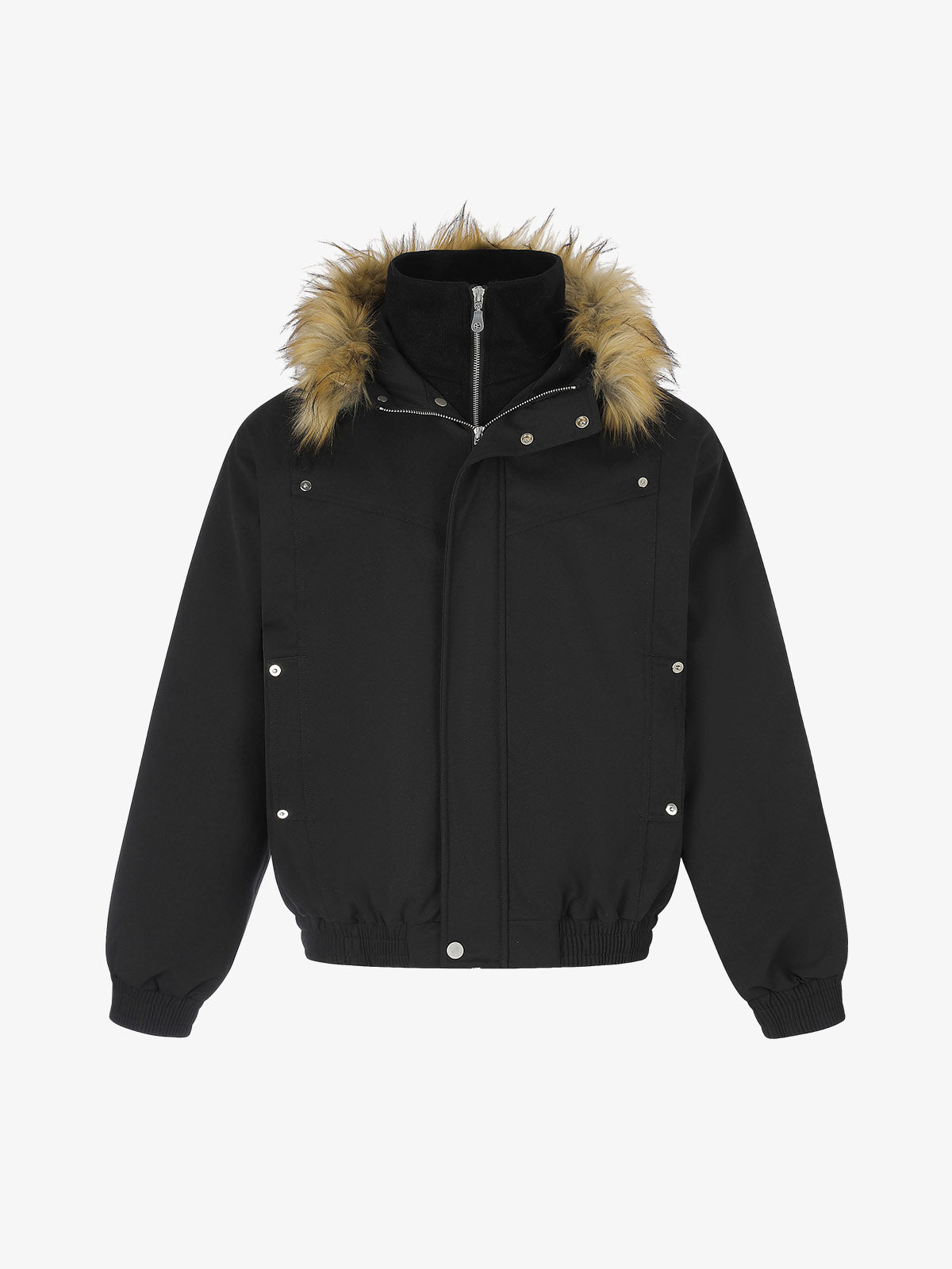 Camouflage Track Jacket With Stand-Up Collar