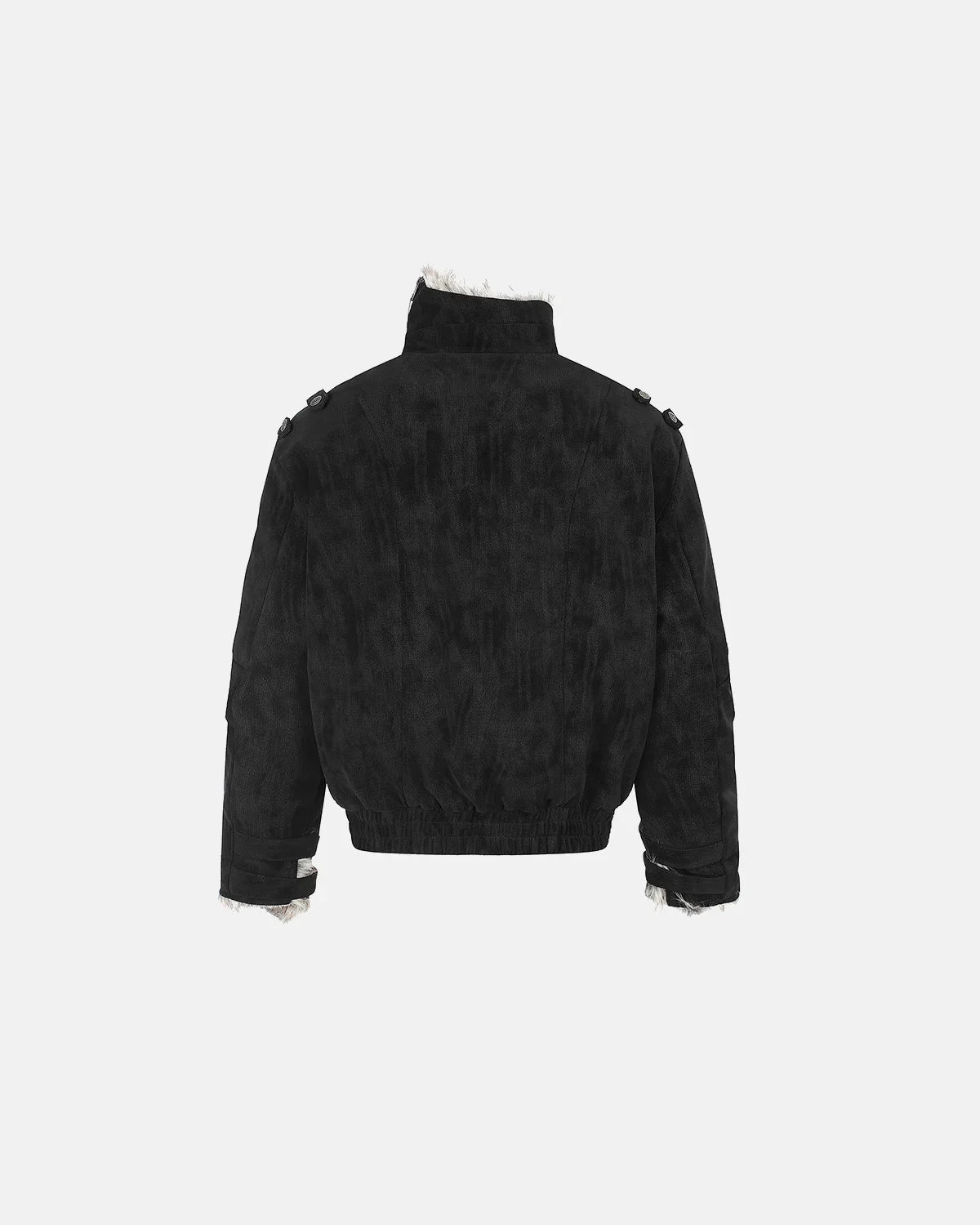 Back view of the faux fur padded jacket
