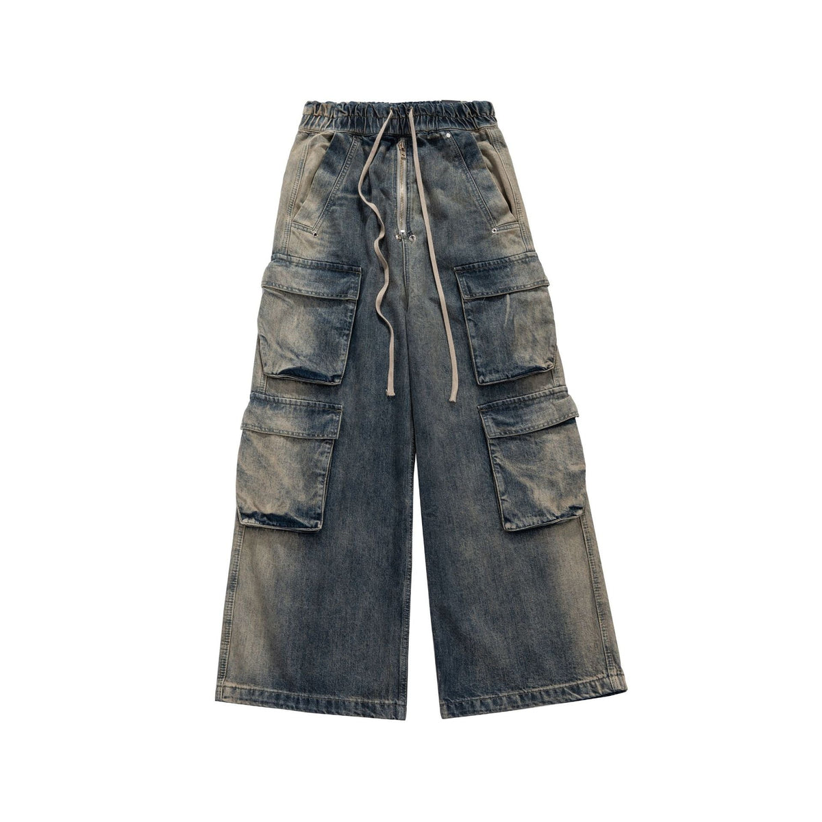 Revelse™ Wide Leg Multi-Pocket Loose Fit Straight Jeans