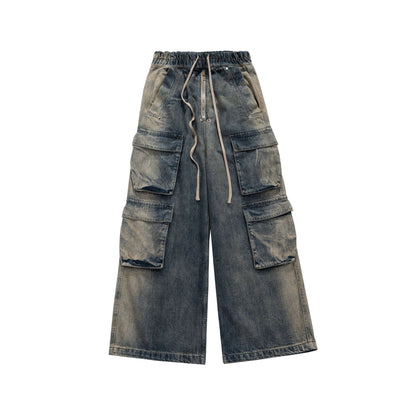 Revelse™ Wide Leg Multi-Pocket Loose Fit Straight Jeans