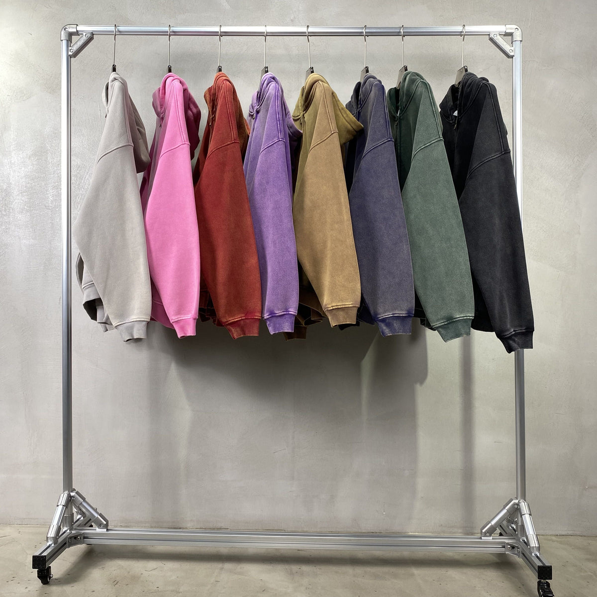 Revelse™ Washed Oversized Retro Zip-Up Hoodie