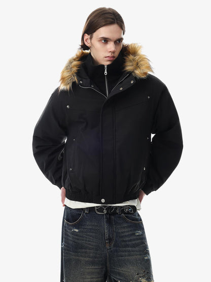 Camouflage track jacket showing the collar and upper zip