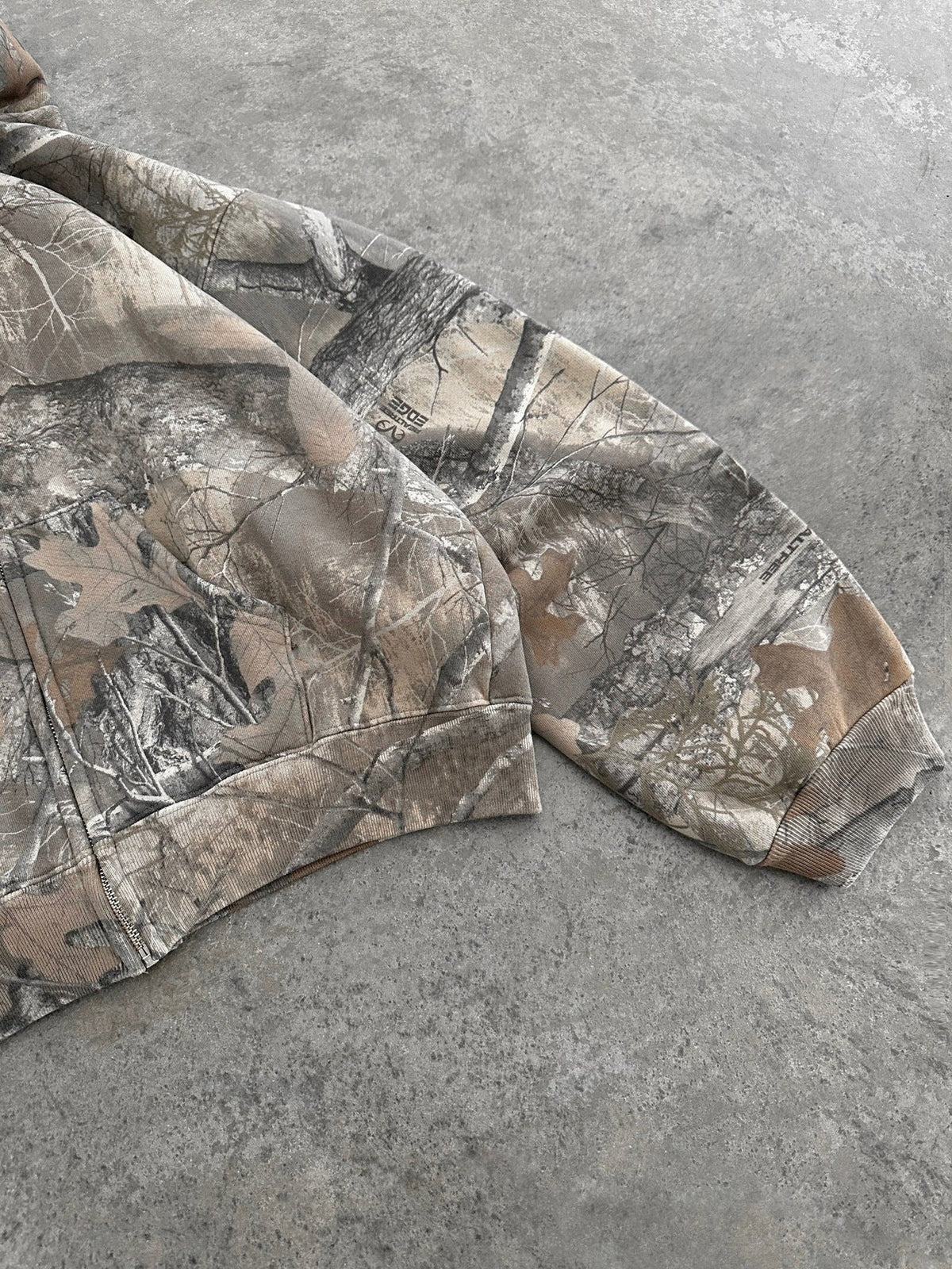 Revelse™ Camouflage Zip-Up Hoodie with Woodland Print