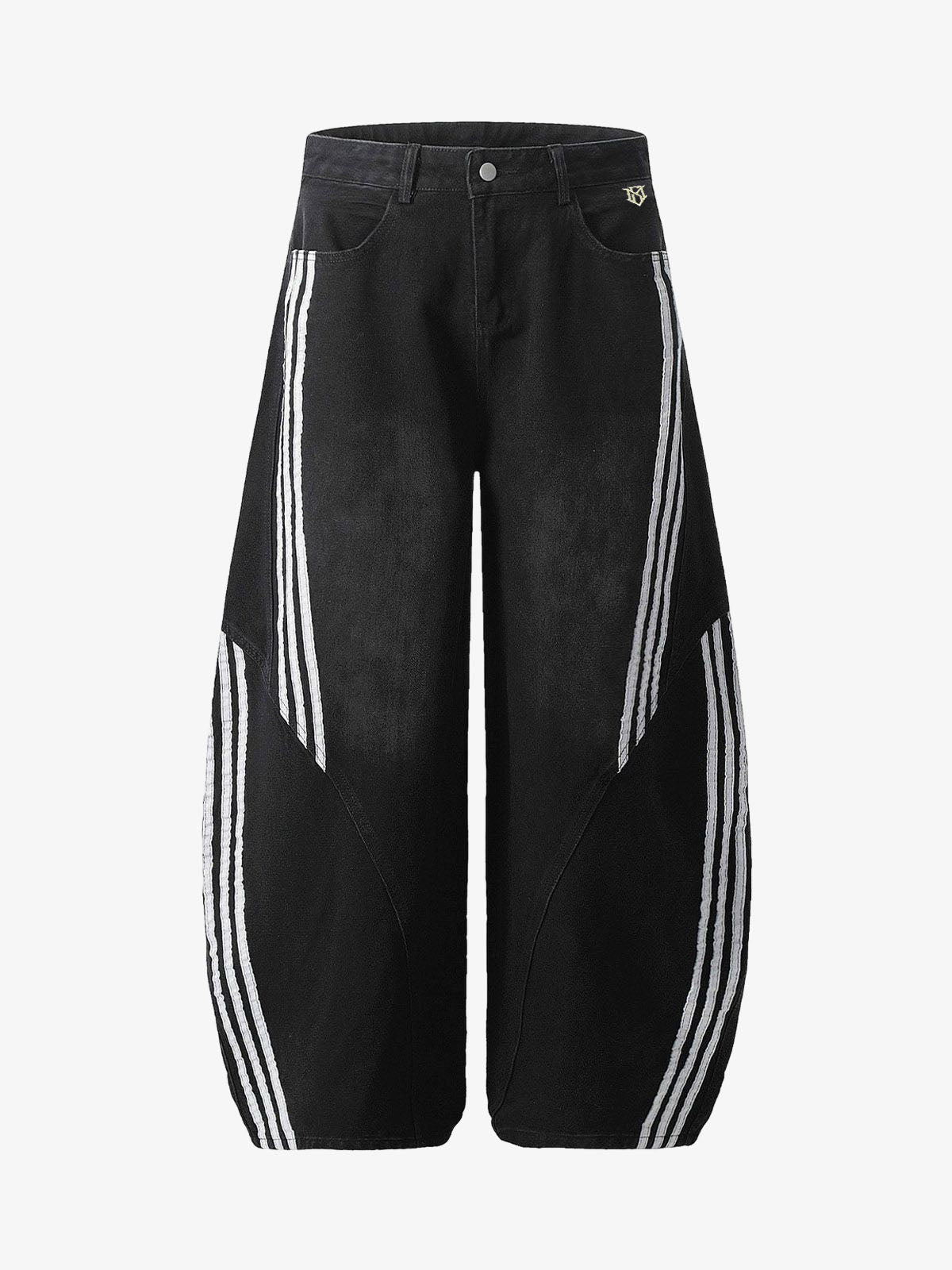 Revelse™ Contrast Stitching Barrel Leg Denim Jeans