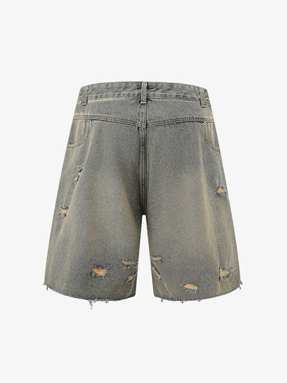 Revelse™ Men's Ripped Distressed Denim Jacket and Pants Set