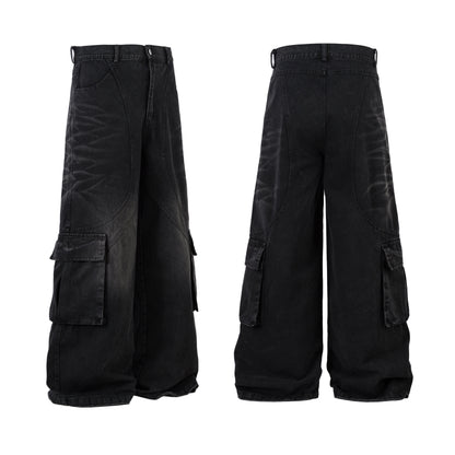 Revelse™ Distressed Washed Multi-Pocket Denim Jeans