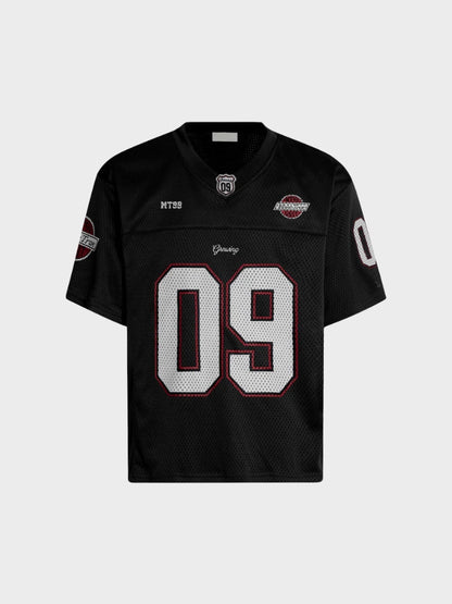 Revelse™ Mesh Varsity Short-Sleeve Sports Jersey with Oversized Numeral