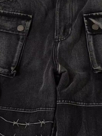 Revelse™ Embroidered Hip-Hop Street Style Jeans