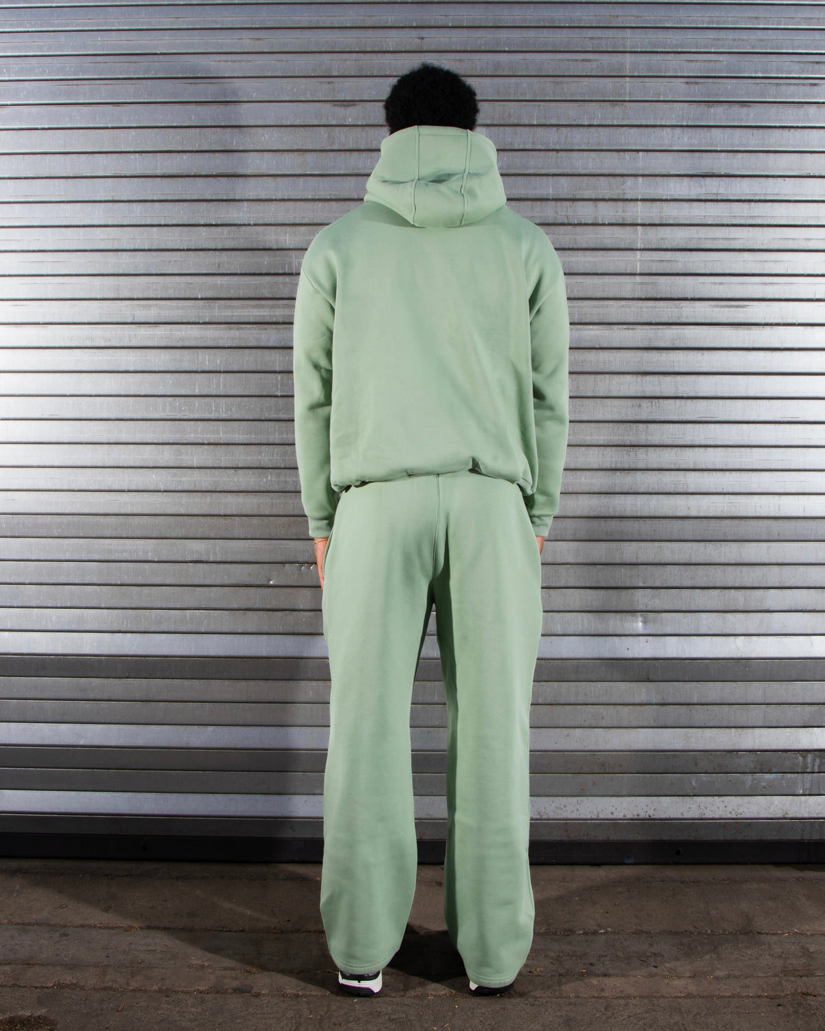 Revelse™ Oversized Cotton Blend Hoodie and Jogger Tracksuit Set Light Green