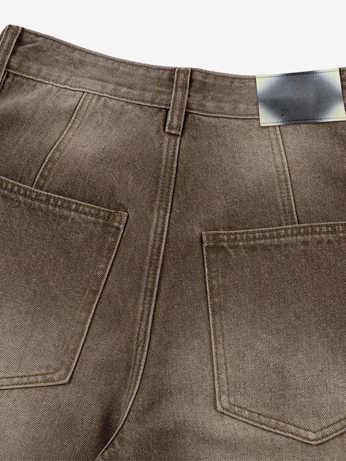 Revelse™ Vintage Washed Workwear Barrel Jeans