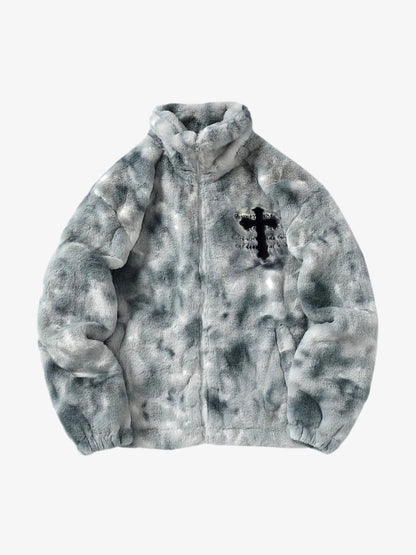 Revelse™ Heavy-Duty Faux Lambswool Tie-Dye Urban Jacket
