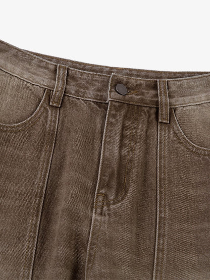 Revelse™ Vintage Washed Workwear Barrel Jeans