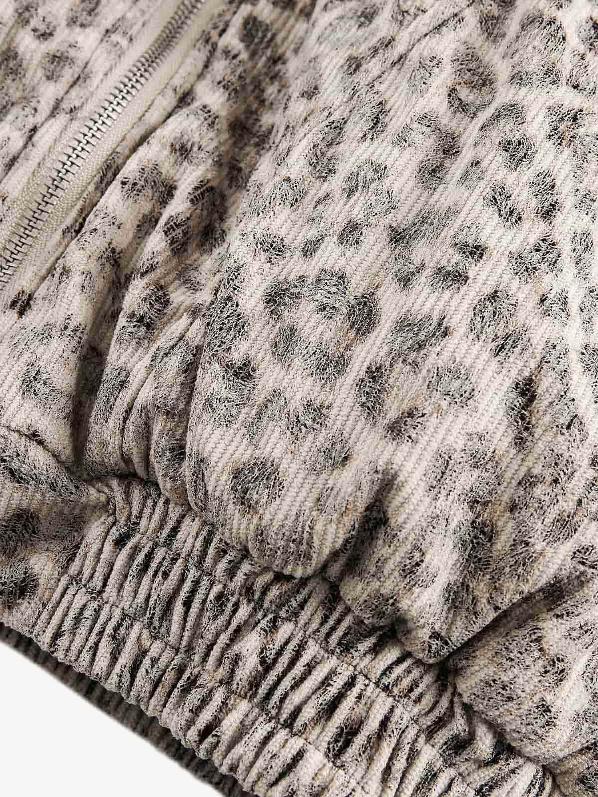 Revelse™ Cheetah Print Hooded Jacket with Faux Mink Fur Trim