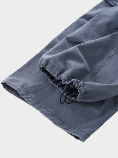 Revelse™ Oversized Wrinkled Cargo Denim Pants Elastic Waist