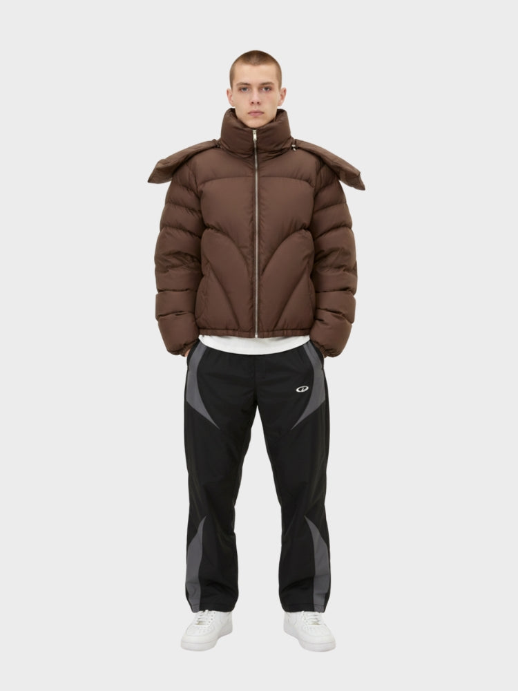 Revelse™ Puffer Jacket Quilted Stand Collar With Removable Hood