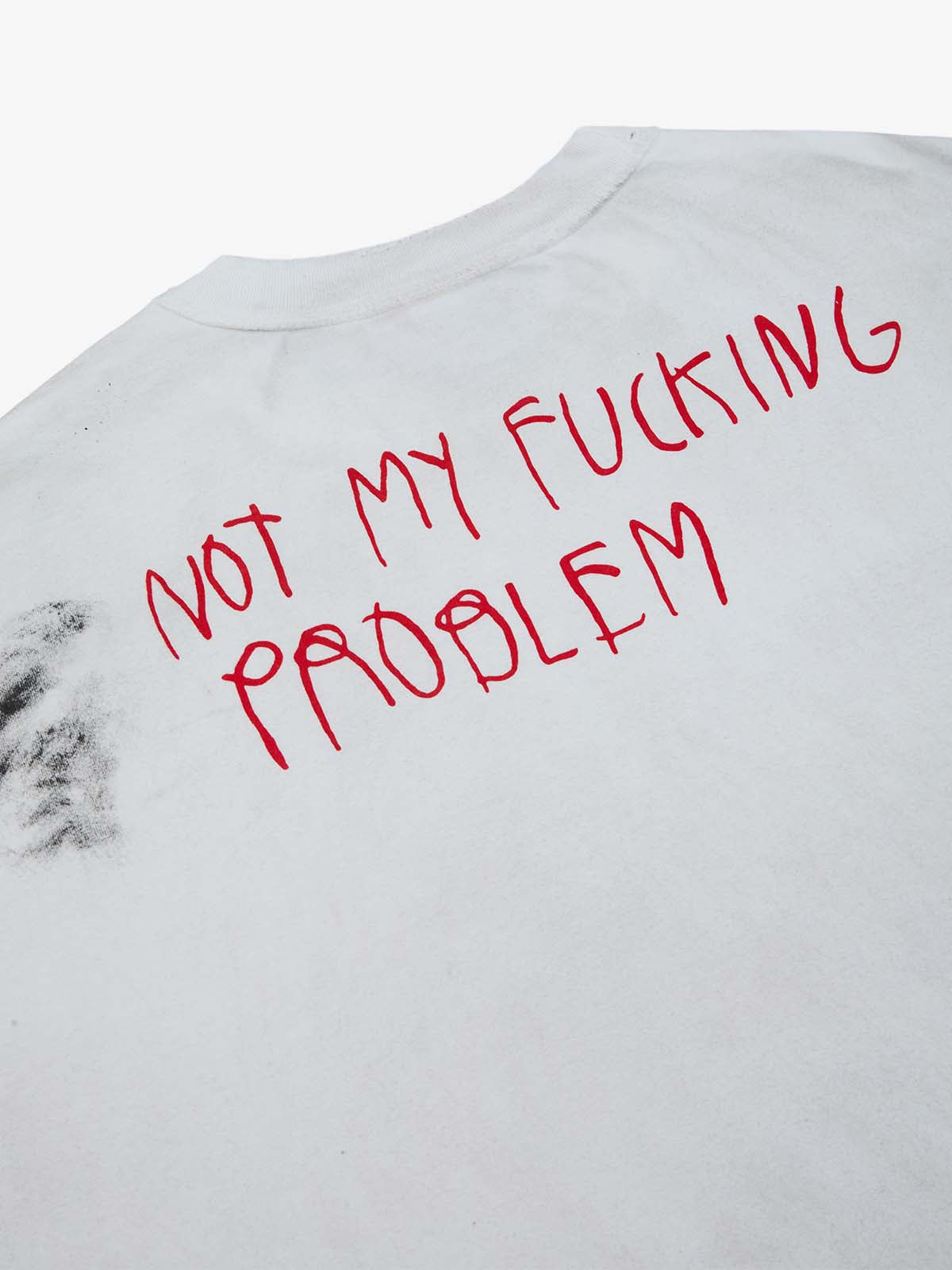 Revelse™ Grunge Slogan Print Distressed Raw Hem Sleeveless T-Shirt