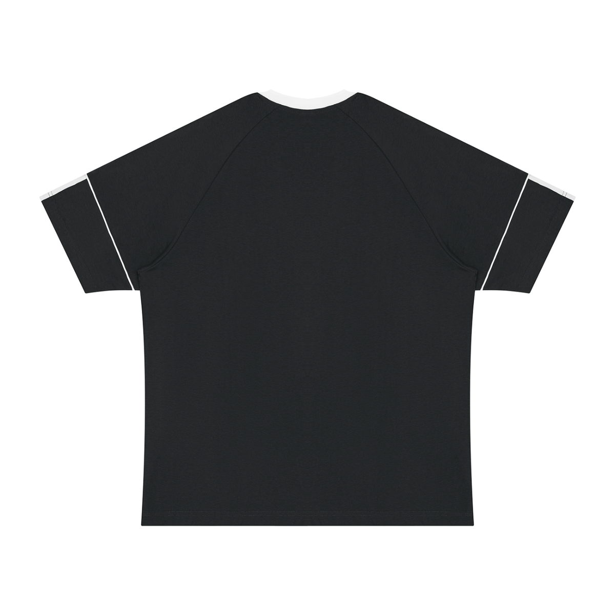 Colour block cotton T-shirt shown from the back