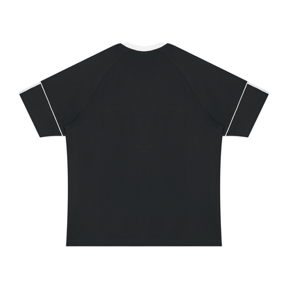 Colour block cotton T-shirt shown from the back