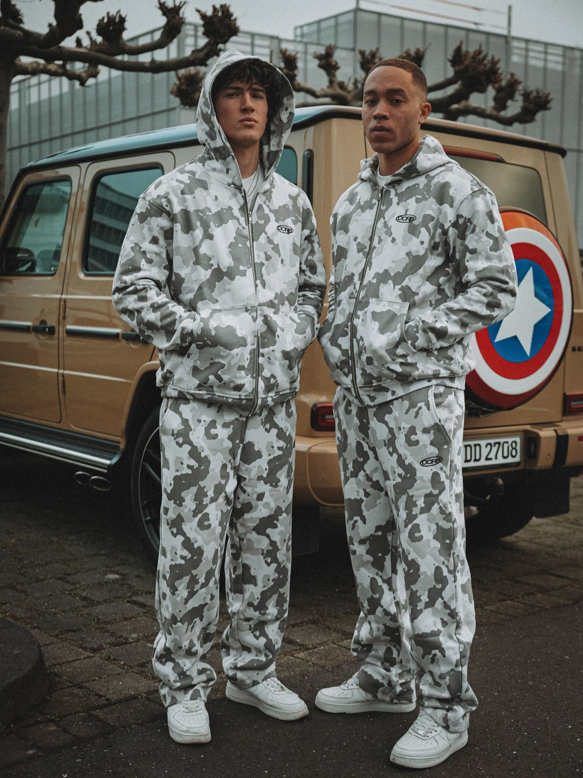 Revelse™ Oversized French Terry Camo Tracksuit Set