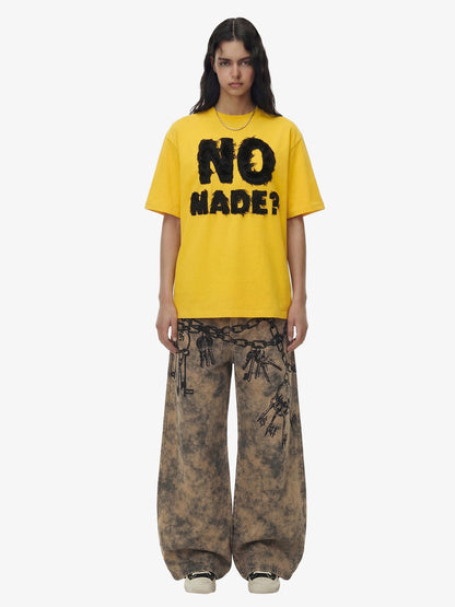 Revelse™ Retro Embroidered Patch Heavy Cotton T-Shirt