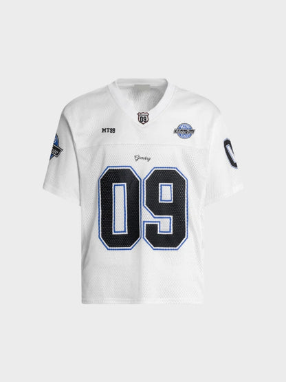 Revelse™ Mesh Varsity Short-Sleeve Sports Jersey with Oversized Numeral