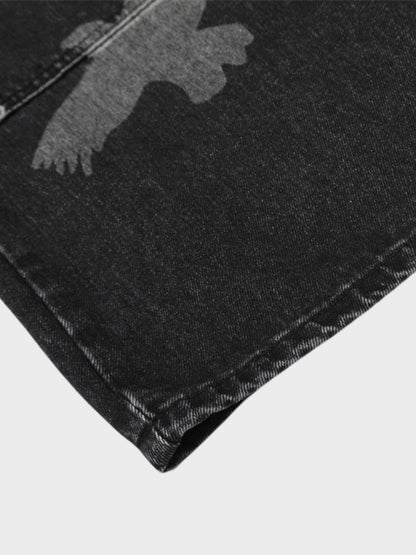 Revelse™ Wide-Leg Loose Fit Baggy Denim Jeans Black