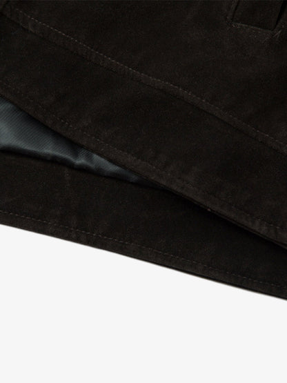 Revelse™ Retro Suede Bomber Jacket with Metal Button Lapel
