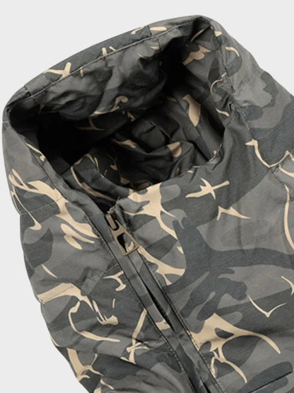 Revelse™ Camouflage Insulated Quilted Jacket With Side Zipper