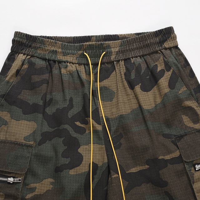 Revelse™ Men's Camo Cargo Shorts Streetwear Utility Style