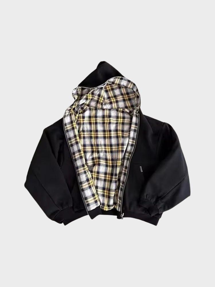 Revelse™ Reversible Hooded Patchwork Polyester Jacket