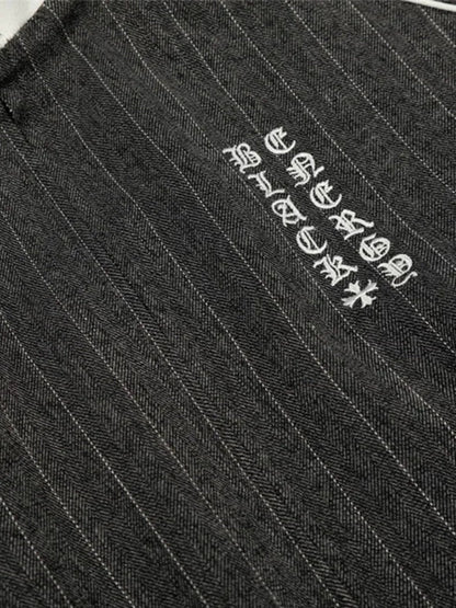 Revelse™ Striped Polyester Tracksuit Set Dark Grey
